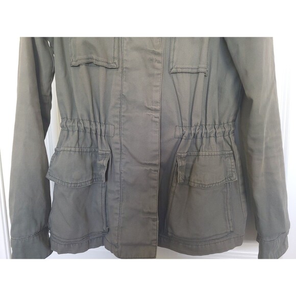 Ecoté Women's Olive Green Military Utility Jacket w/Pockets Cotton Blend Size M - Picture 2 of 7